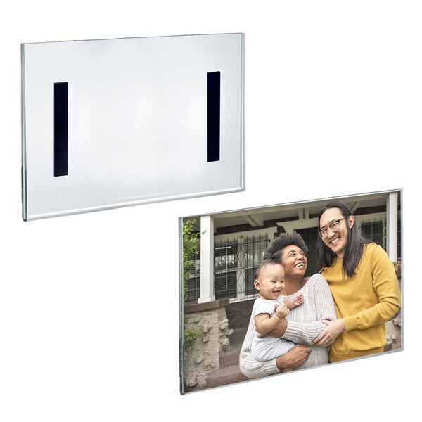 Azar Displays Clear Acrylic 11'' x 8.5'' Magnetic U-Frame, 2PK - 129922-GS-2PK