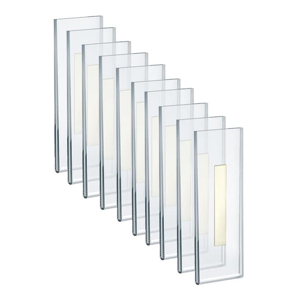 Azar Displays Clear Acrylic 2'' x 7'' Adhesive U-Frame, 10PK - 122007