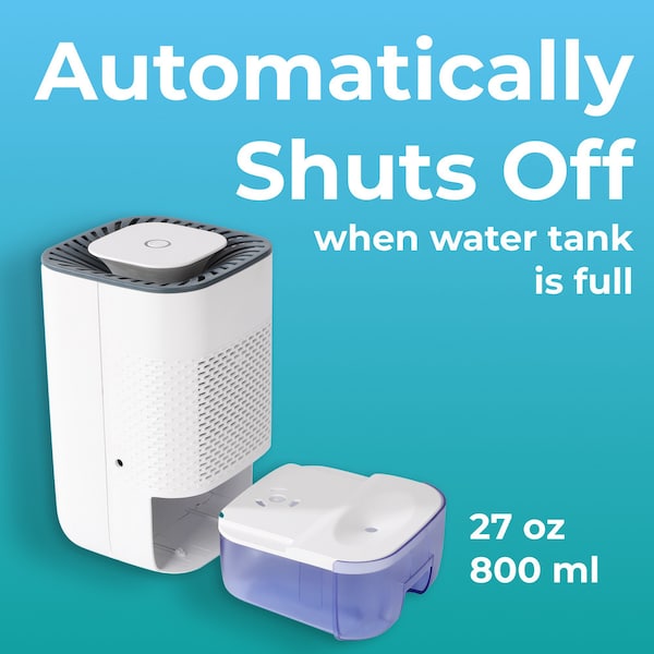 Techko Room Dehumidifier for Home, Basement, Closet, Bathroom  800mL Capacity - DHF-3201