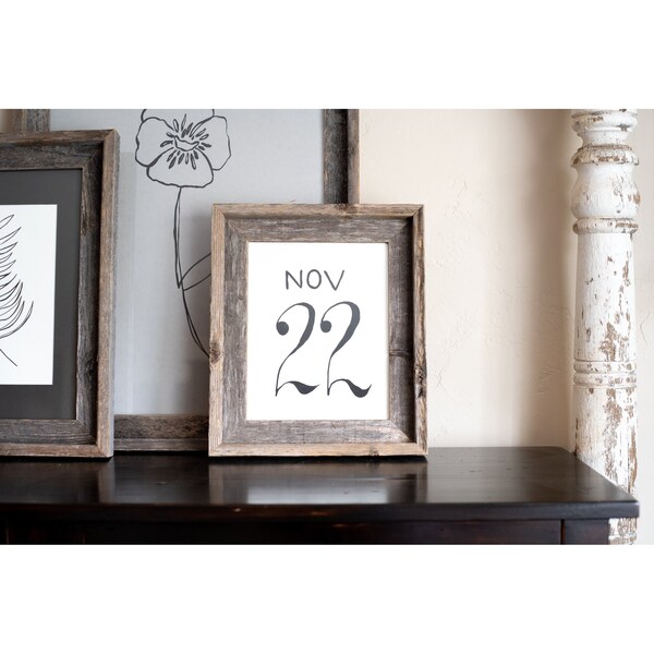 Barnwoodusa Rustic Signature Reclaimed 11x14 Picture Frame with 2" Molding - 672713210702