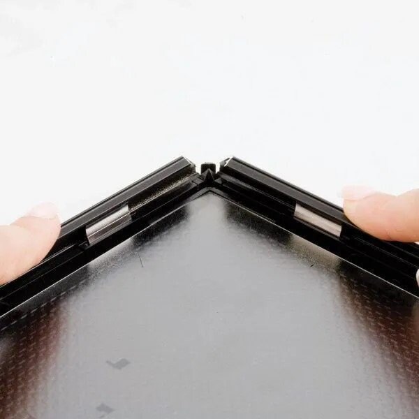 M&T Displays 5x7 Opti Frame 0.55in Black Profile Mitered Corner, Without Back Support - UCP145B057X2000