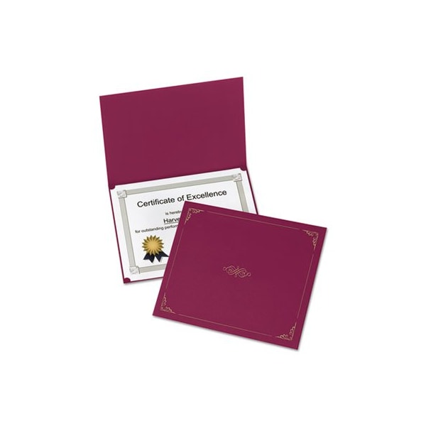 Oxford Certificate Holder, 11 1/4 X 8 3/4, Burgundy, 5PK - 29900585BGD
