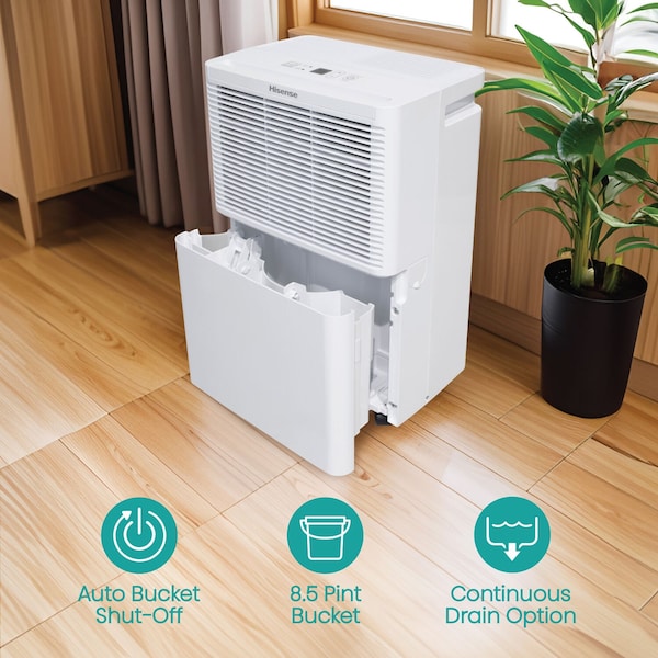 Hisense 4.25 quarts, White, 13.2 in, Plastic - AHD2524K1W
