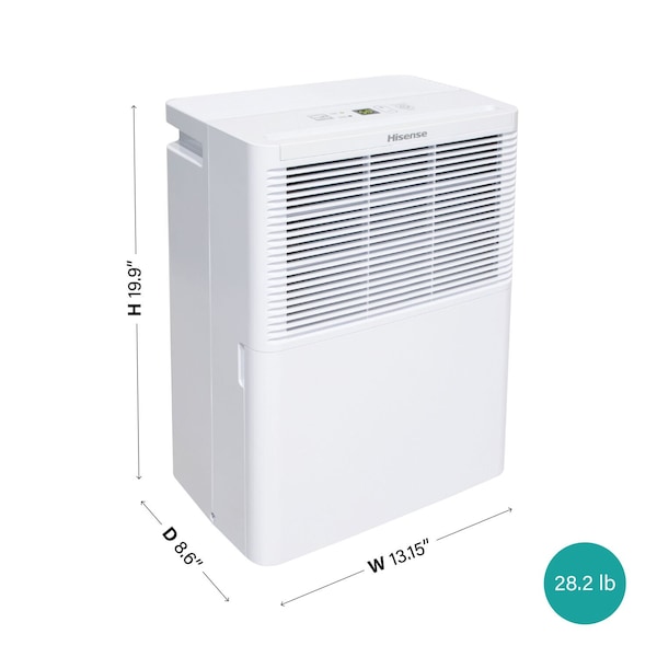 Hisense 4.25 quarts, White, 13.2 in, Plastic - AHD2524K1W
