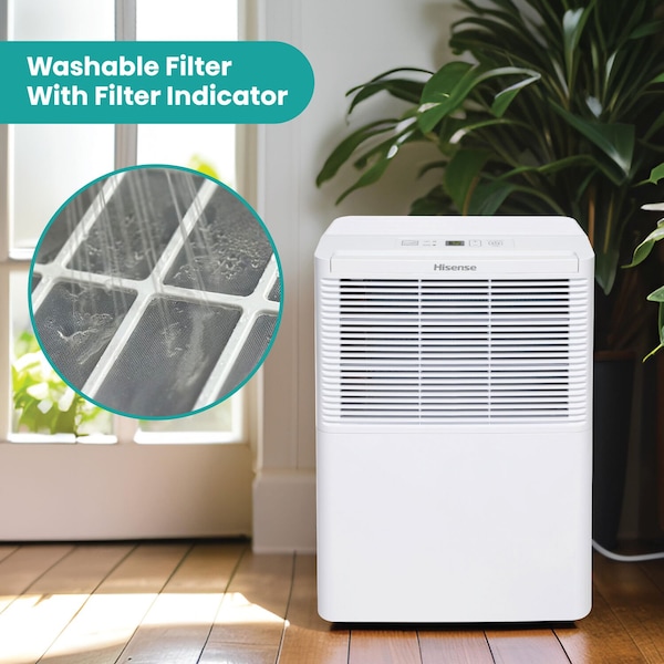 Hisense 4.25 quarts, White, 13.2 in, Plastic - AHD2524K1W