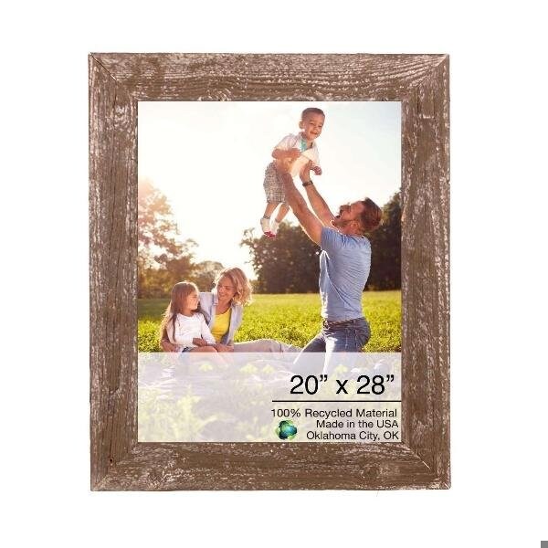 Homeroots 20 x 28 in. Rustic Farmhouse Espresso Wood Picture Frame - 386533