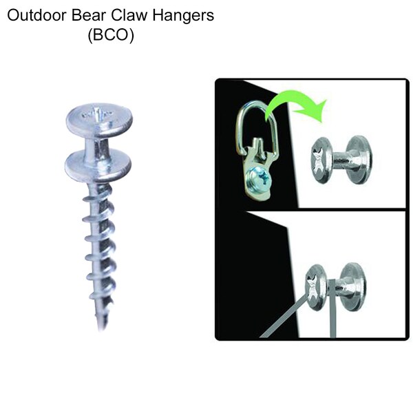 Electriduct Double Headed Indoor / Outdoor Bear Claw Hanger 1 1/4"- 60pk - HM-BCO-60