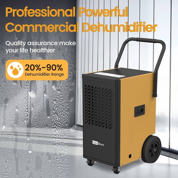 Elexnux Dehumidifier, Yellow, 20.28 in, 115 V - IROL50-56DY