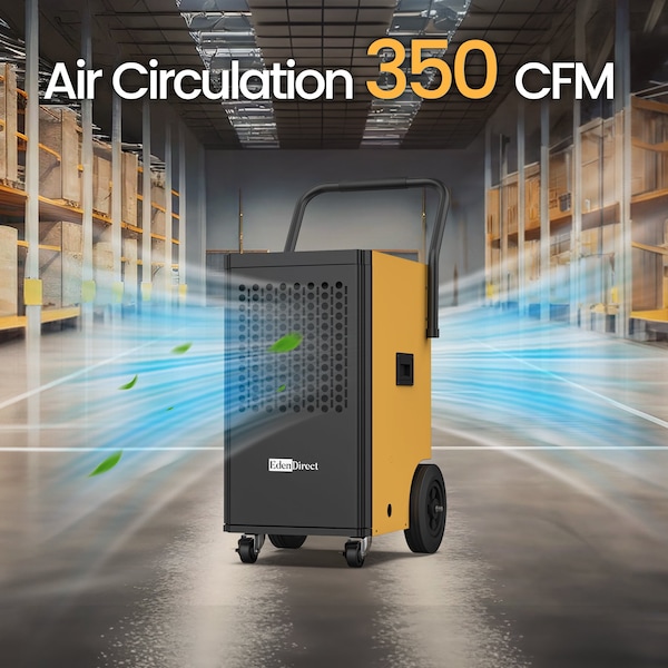 Elexnux Dehumidifier, Yellow, 20.28 in, 115 V - IROL50-56DY