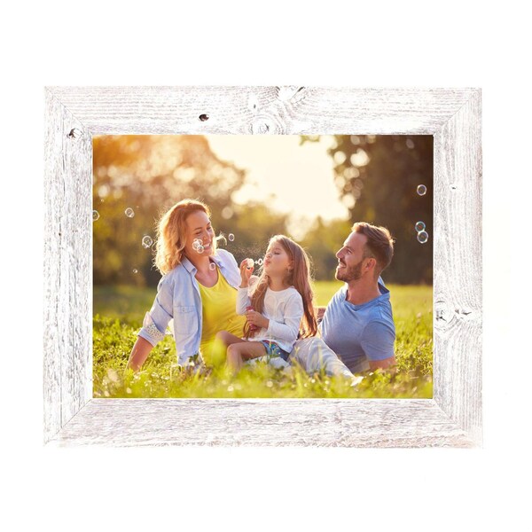 Homeroots 14 x 18 in. White Wash Wood Picture Frame - 386519