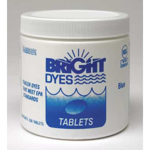 Bright Dyes Dye Tracer Tablet, Fl Blue, PK200 - 101105