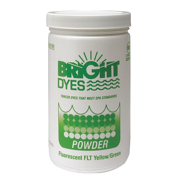 Bright Dyes Dye Tracer Powder, Flt Yellow/Green, 1 lb - 105001