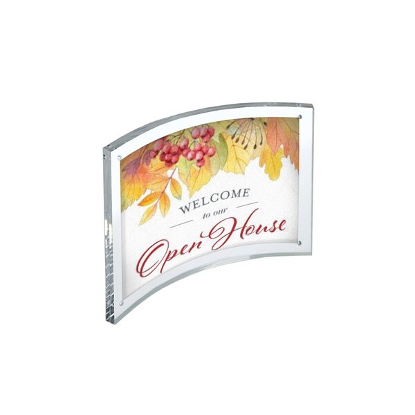 Azar Displays Curved Magnetic Acrylic Photo Frame 7'' W X 5'' H - 252931-GS-1PK