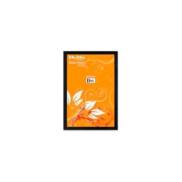 Burns Group Dax Poster Frame, Wall Mountable, Horizontal/Vertical, 24 x 36, Wood, Black - 2863U2X