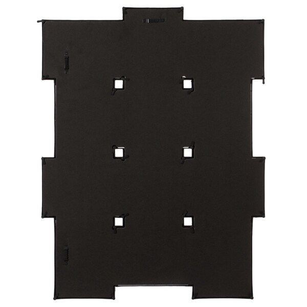 Fabulaxe Decorative Modern Wall Mounted Multi Photo Frame Collage Picture Holder for 12 Pictures 4 x 6 In - QI004487.BK