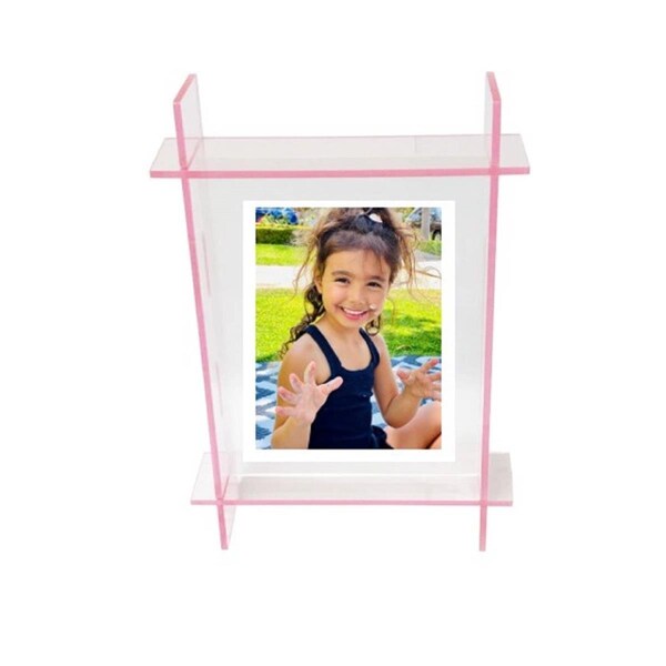 Muebles 8 x 10 in. Neon Lucite Frame Light Pink - MU3166960