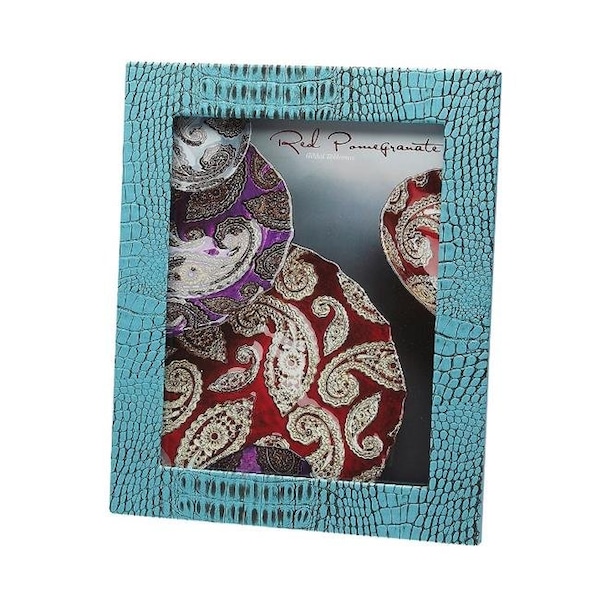 Red Pomegranate Red Pomegranate 121-6 Crock 8 x 10 in. Turquoise Photo Frame - 121-6
