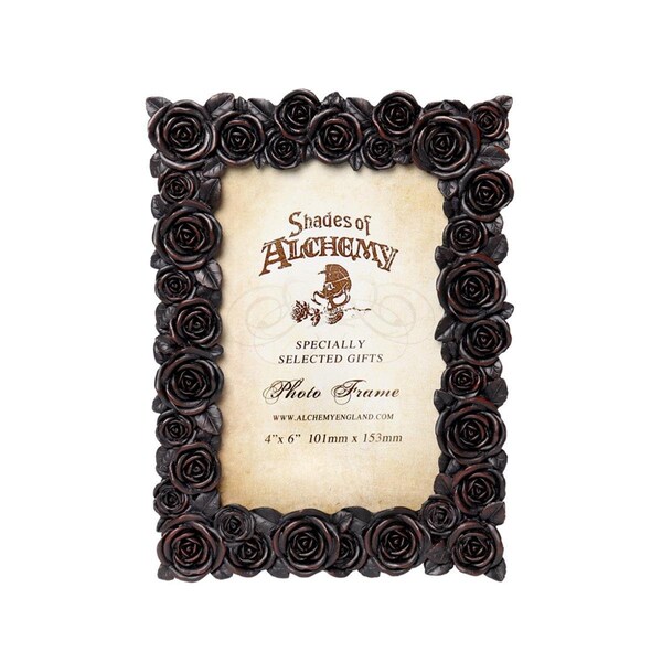 Robus Splendor 7.87 in. Rose Photo Frame, Matte Black - RO3312749
