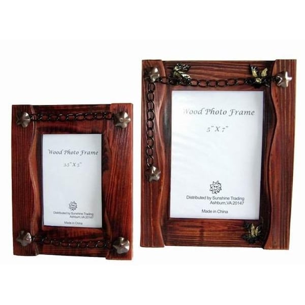 Sunshine Trading Sunshine Trading ST-02-7 Handmade Wood Photo Frame - 5 x 7 Inch - ST-02-7