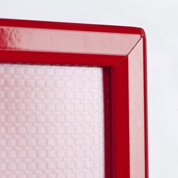 M&T Displays Opti Frame 5 in. X 7 in. Poster Size 0.55 in. Red RAL 3020 Profile, Mitred Corner, w/Back Support - UCP145R157X2990