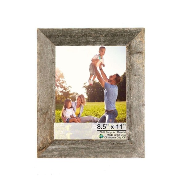 Palacedesigns 8.5 x 11 in. Natural Weathered Gray Picture Frame - PA3679333