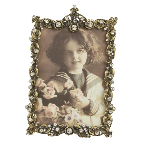 Rlm Distribution SARO Jeweled Photo Frame with Wavy Borders Clear - HO2657843