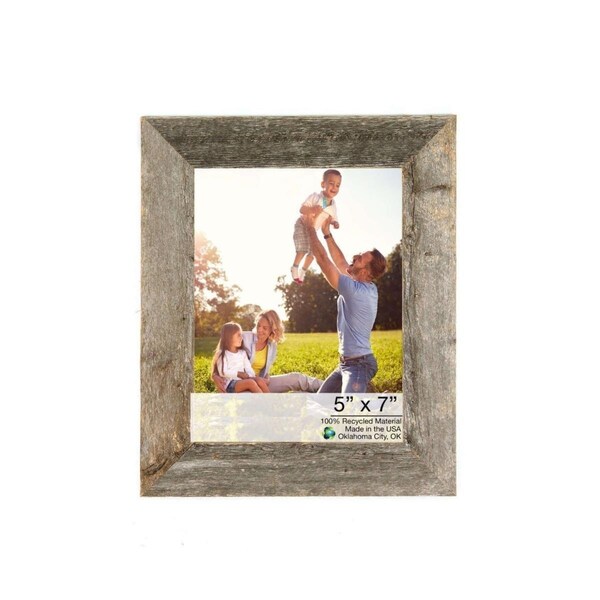 Palacedesigns 5 x 7 in. Natural Weathered Gray Picture Frame - PA3667433