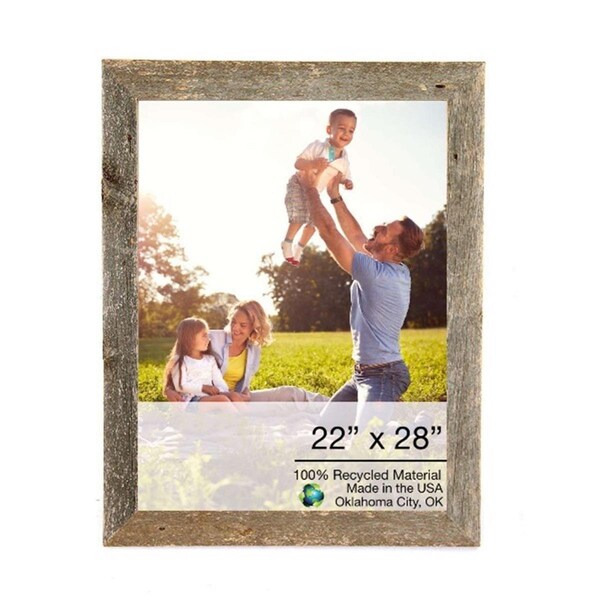 Palacedesigns 22 x 24 in. Rustic Farmhouse Gray Wood Picture Frame - PA3645213