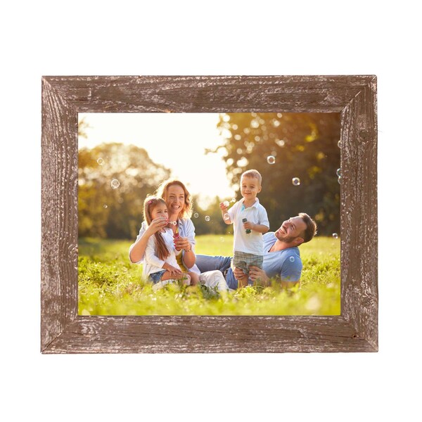 Homeroots 4 x 6 in. Rustic Farmhouse Espresso Wood Picture Frame - 386561