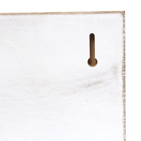 Elegant Designs Hanging 4 Photo Frame with Clips Hearted Arrow and Look What I Made in Rainbow Text, White Wash - HG2038-WRM