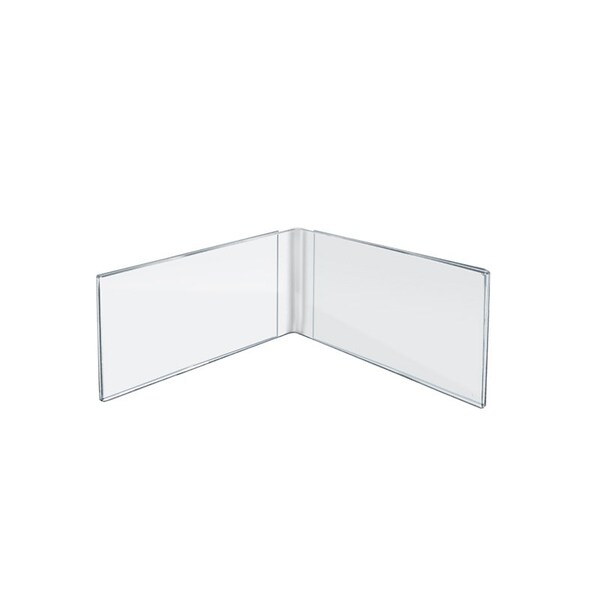 Azar Displays Clear Acrylic Double Photo Holder, Side by Side Dual Frame, Size 6'' W x 4'' H, 2PK - 107727-GS-2PK