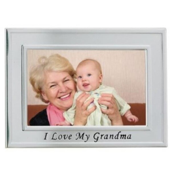 Lawrence Frames Lawrence Frames 506564 Lawrence Frames Brushed Metal 4x6 I Love Grandma Picture Frame - Sentiments Collection - 506564