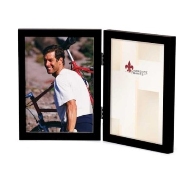Blueprints 4x6 Hinged Double Black Wood Picture Frame - Gallery Collection - BL92356