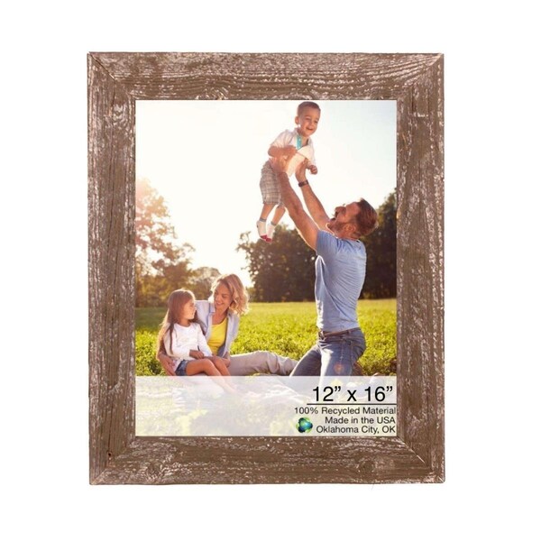 Palacedesigns Rustic Farmhouse Brown Wood Picture Frame 12 x 16 in. - PA3670047