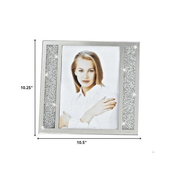 Homeroots 8 x 10 in. Silver Crystalized Picture Frame - 375910
