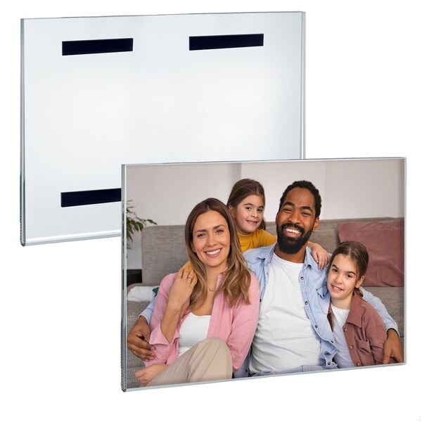 Azar Displays Clear Acrylic 14'' x 11'' Magnetic U-Frame, 2PK - 129948-GS-2PK