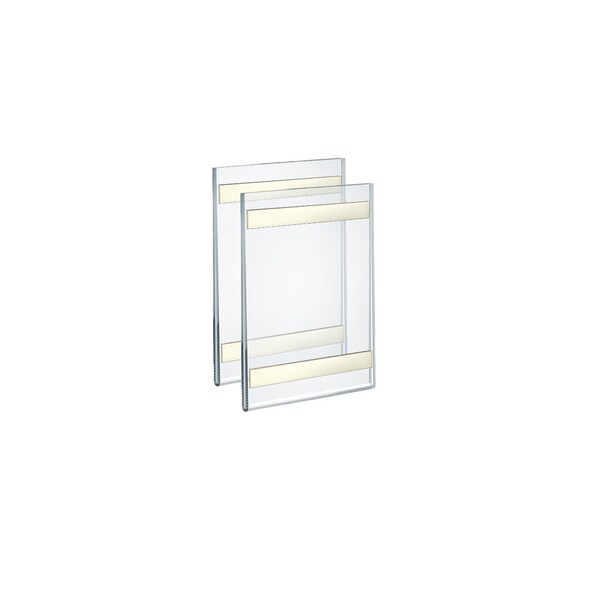 Azar Displays Clear Acrylic 4'' x 6'' Adhesive U-Frame, 2PK - 122010-GS-2PK