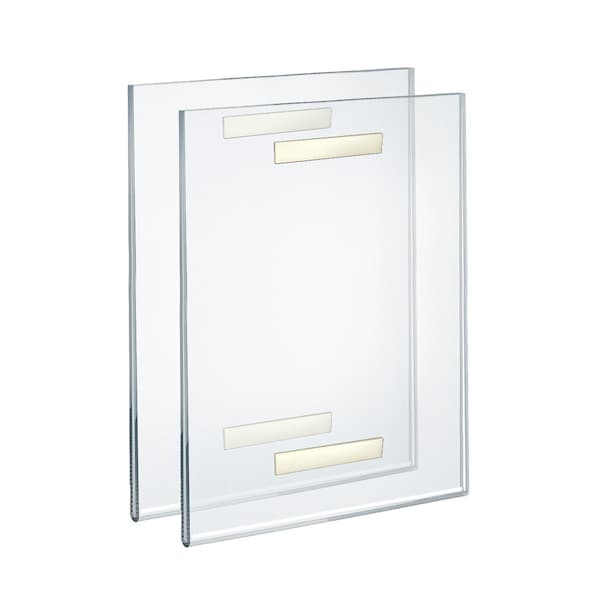 Azar Displays Clear Acrylic 11'' x 14'' Adhesive U-Frame, 2PK - 122046-GS-2PK