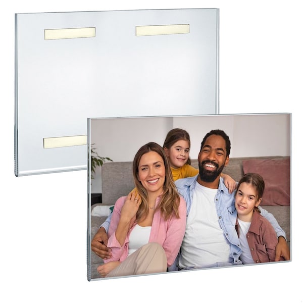 Azar Displays Clear Acrylic 14'' x 11'' Adhesive U-Frame, 2PK - 122048-GS-2PK