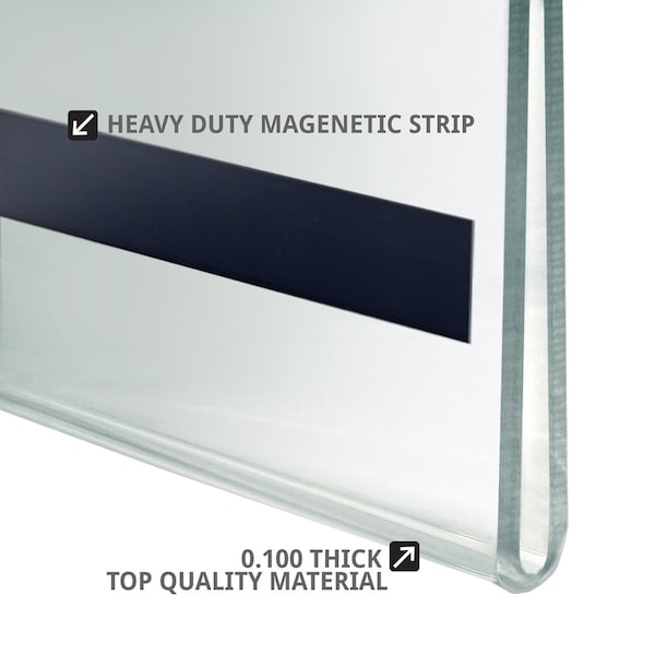 Azar Displays Clear Acrylic 8.5'' x 11'' Magnetic U-Frame, 2PK - 129921-GS-2PK