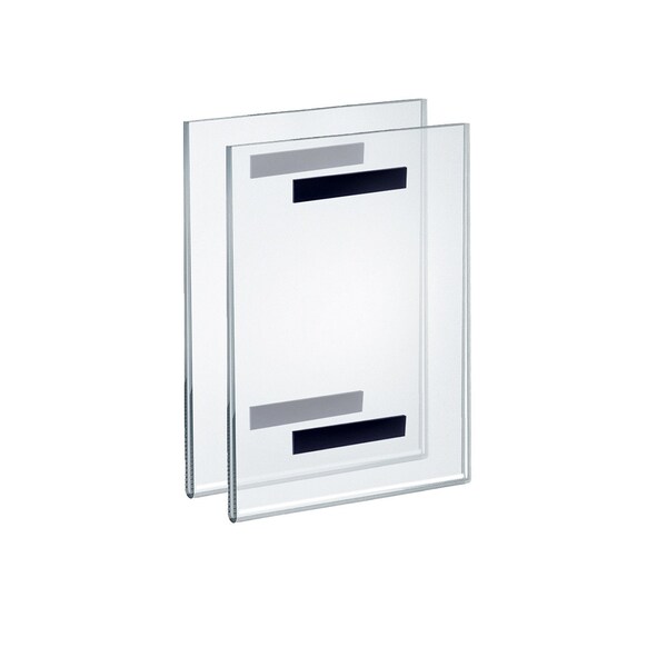 Azar Displays Clear Acrylic 8.5'' x 11'' Magnetic U-Frame, 2PK - 129921-GS-2PK