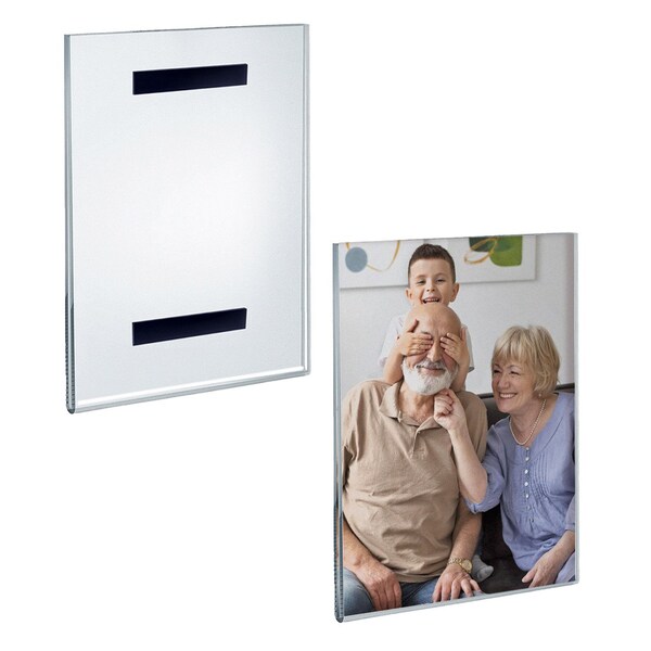 Azar Displays Clear Acrylic 8.5'' x 11'' Magnetic U-Frame, 2PK - 129921-GS-2PK