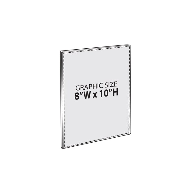 Azar Displays Clear Acrylic Wall Artwork and Photo Frame with Tape 8'' W x 10'' H Portrait / Vertical, 2PK - 122025-GS-2PK