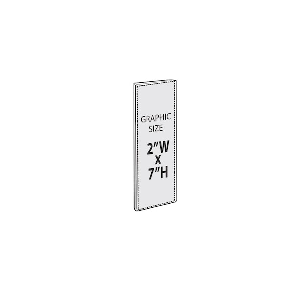 Azar Displays Clear Acrylic 2'' x 7'' Adhesive U-Frame, 2PK - 122007-GS-2PK