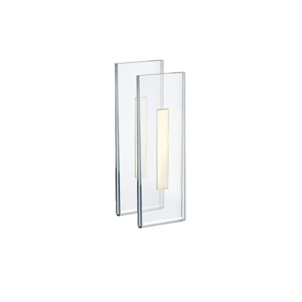Azar Displays Clear Acrylic 2'' x 7'' Adhesive U-Frame, 2PK - 122007-GS-2PK