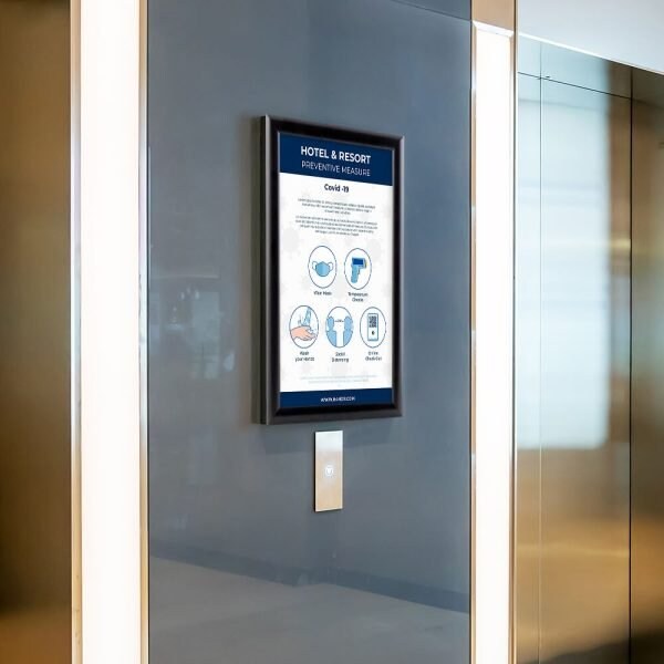 M&T Displays Opti Frame 11 in. X 17 in. Poster Size 1 in. Blk Color Profile, Mitered Corner, w/out Back Support - UCP255B017X7991