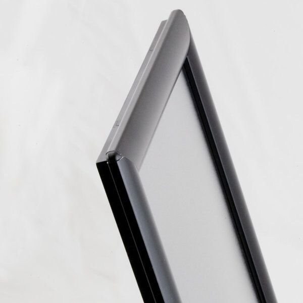 M&T Displays Opti Frame 11 in. X 17 in. Poster Size 1 in. Blk Color Profile, Mitered Corner, w/out Back Support - UCP255B017X7991