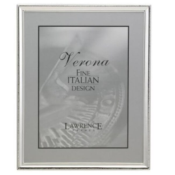 Blueprints Polished Silver Plate 8x10 Picture Frame - Bead Border Design - BL92378