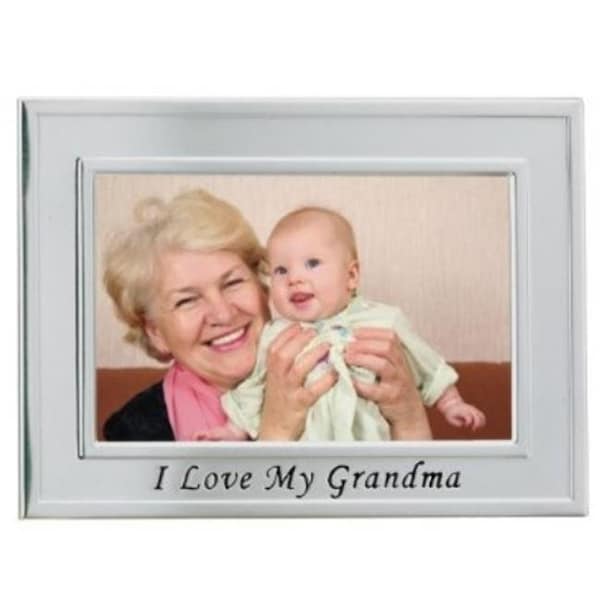 Blueprints Brushed Metal 4x6 I Love Grandma Picture Frame - Sentiments Collection - BL24884