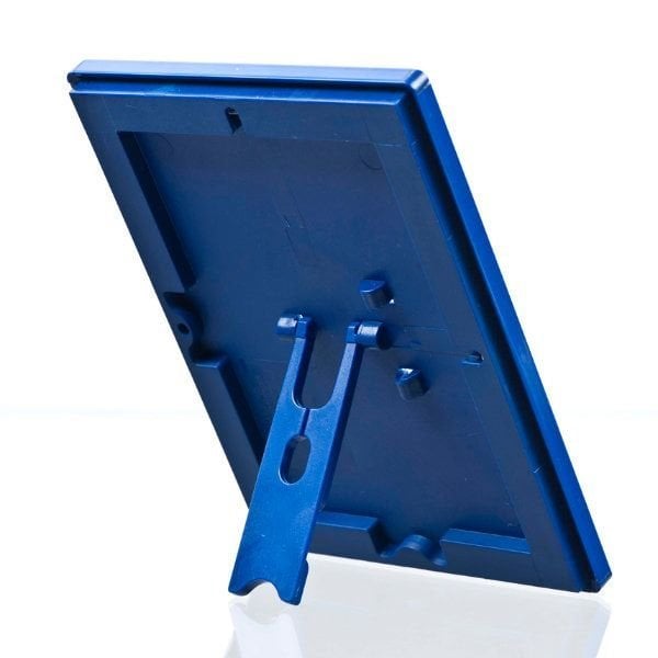 M&T Displays Opti Frame 5 in. X 7 in. Poster Size 0.55 in. Blue RAL 5002 Profile, Mitred Corner, w/Back Support - UCP145L157X2990